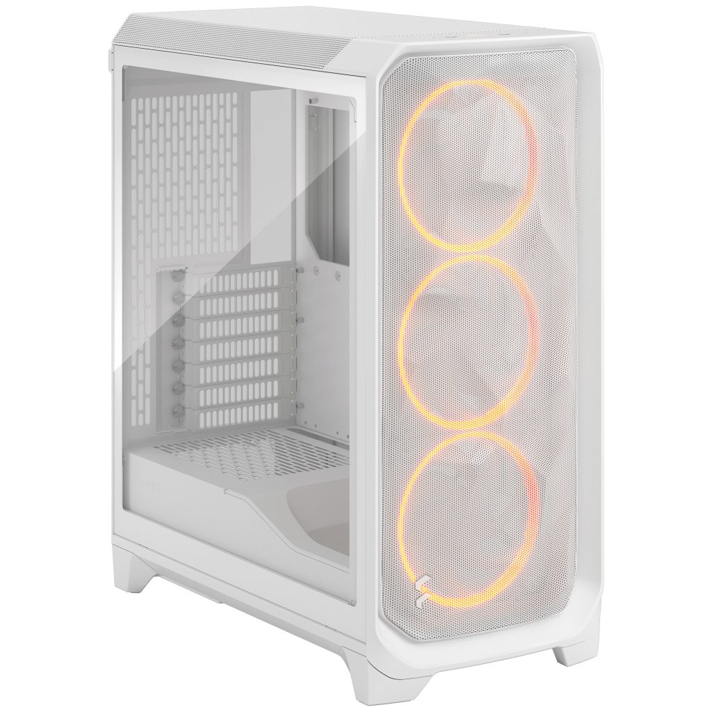 Fractal Design Meshify 3 RGB TG Clear PC Case, Midi-Tower, E-ATX - White