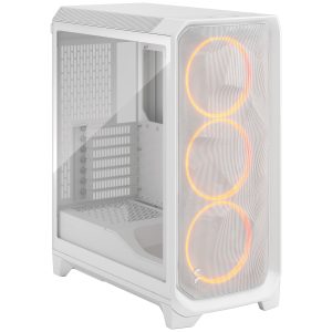 Fractal Design Meshify 3 RGB TG Clear PC Case, Midi-Tower, E-ATX - White