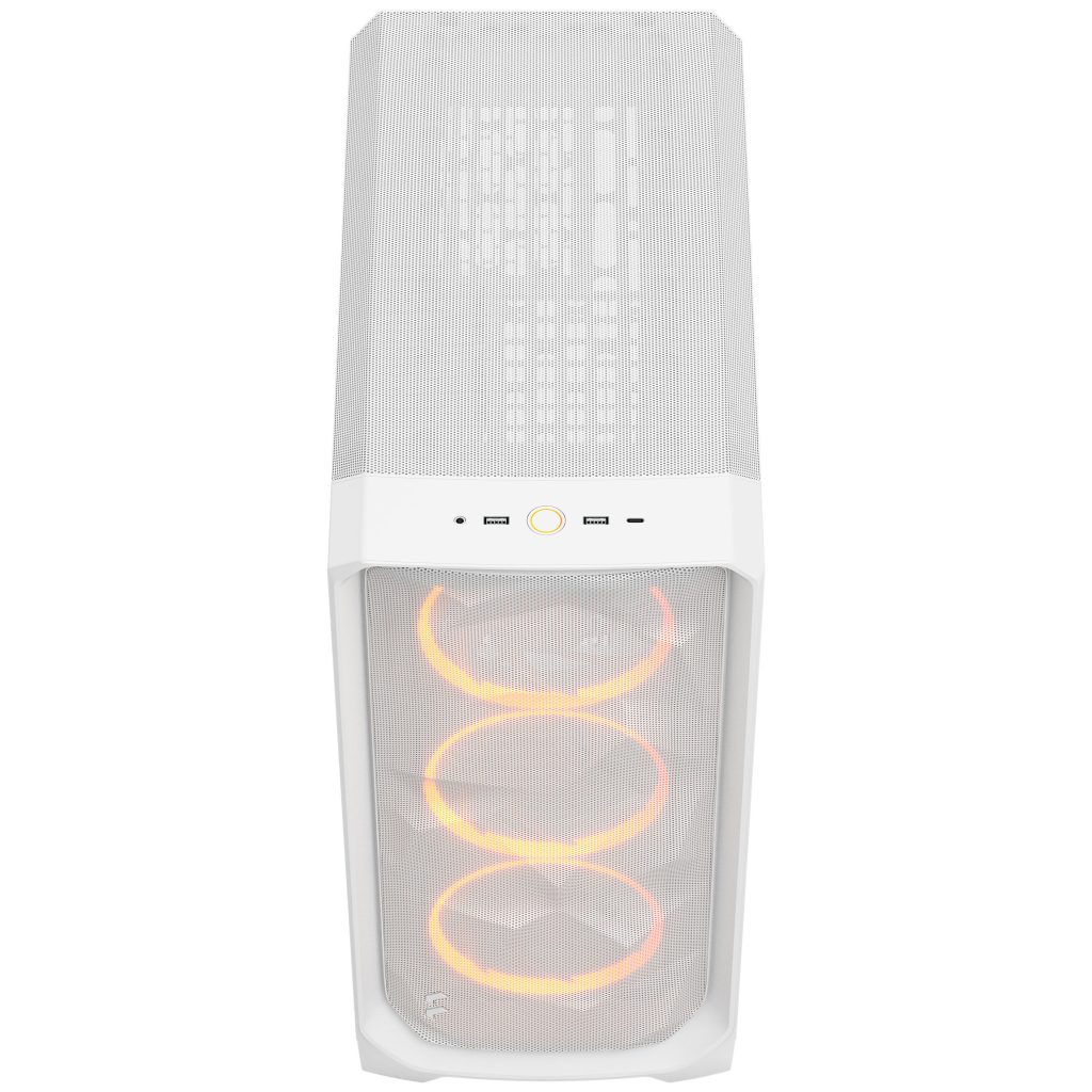 Fractal Design Meshify 3 RGB TG Clear PC Case, Midi-Tower, E-ATX - White