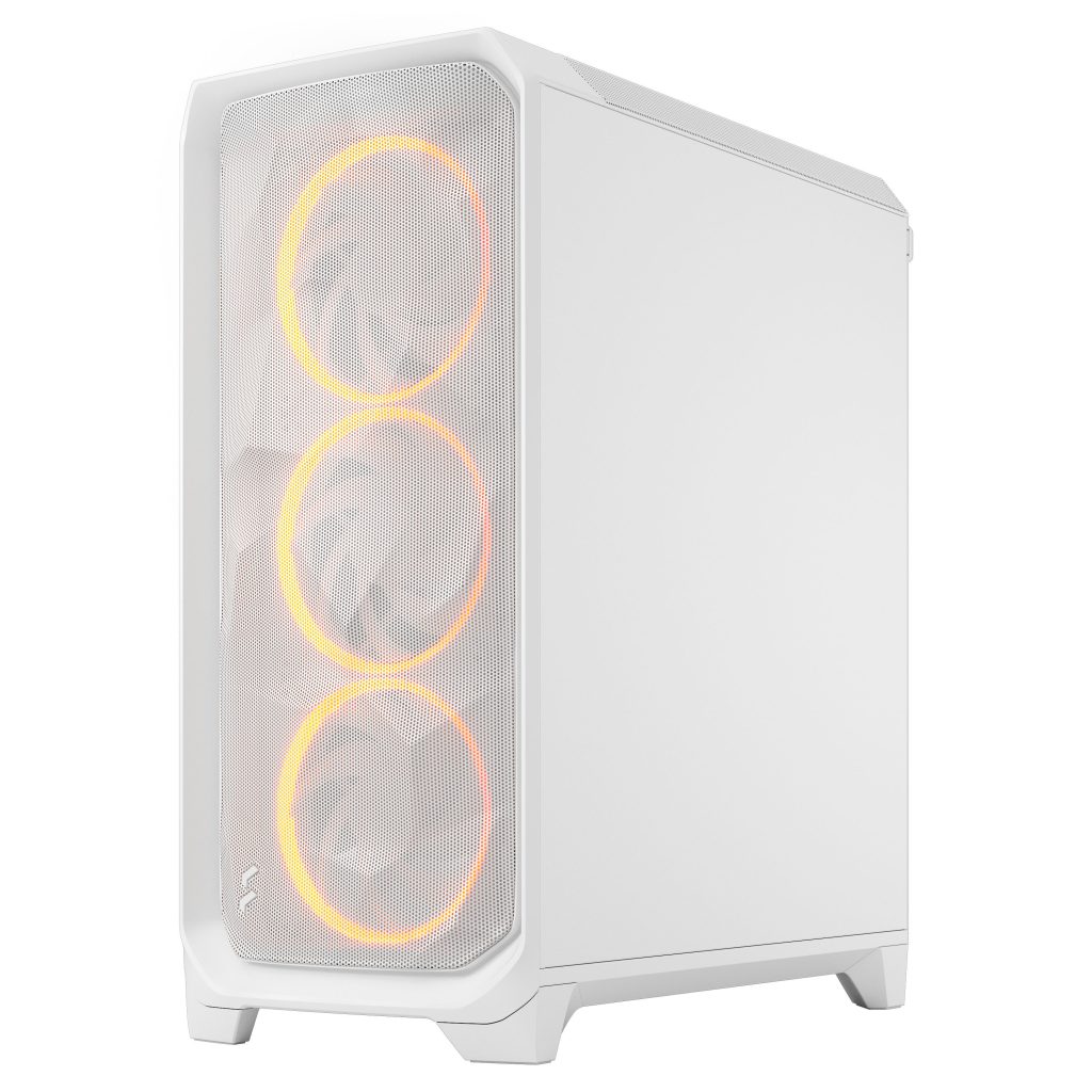 Fractal Design Meshify 3 RGB TG Clear PC Case, Midi-Tower, E-ATX - White