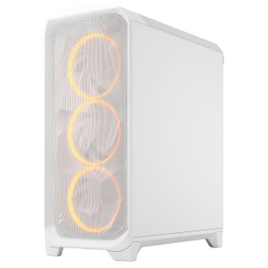 Fractal Design Meshify 3 RGB TG Clear PC Case, Midi-Tower, E-ATX - White