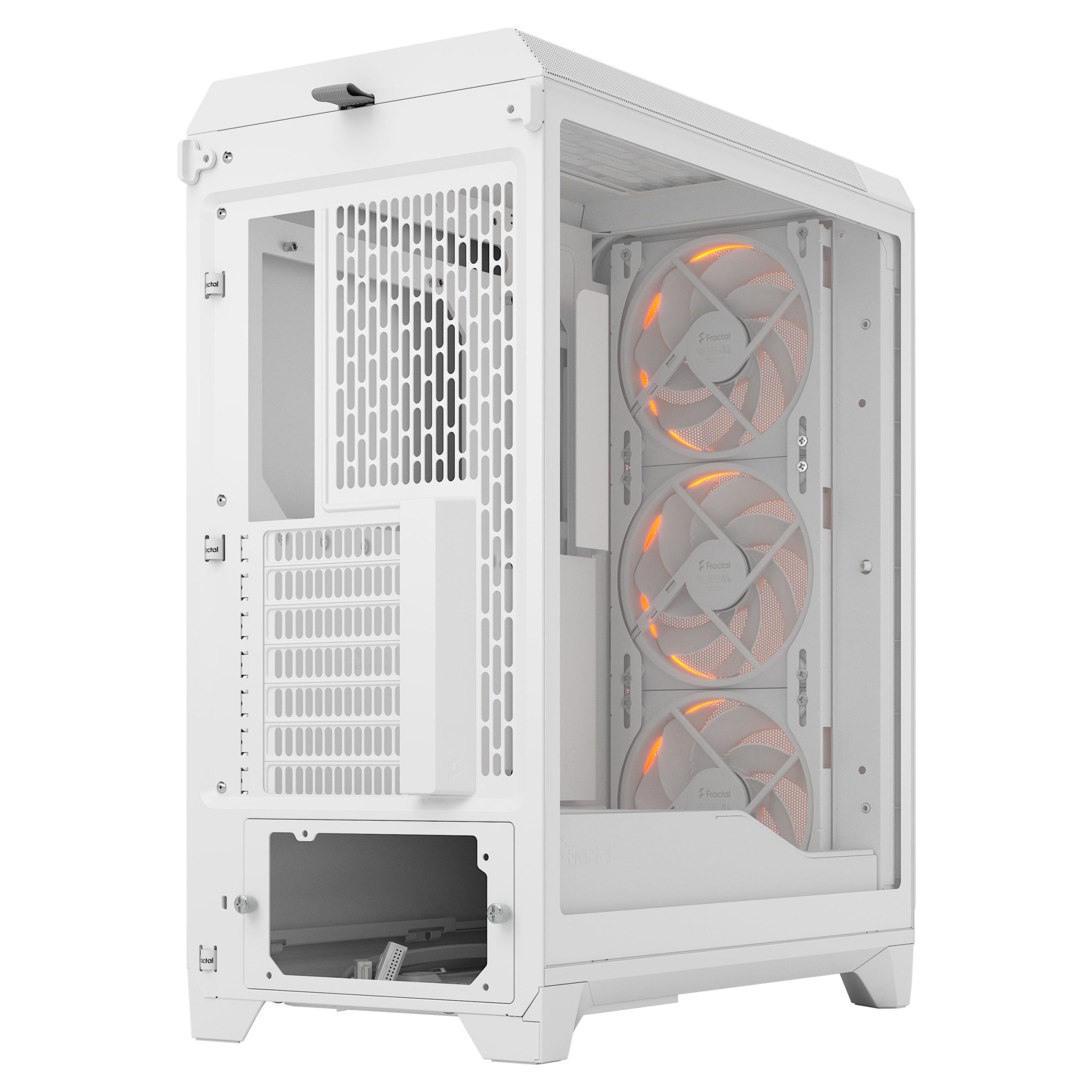 Fractal Design Meshify 3 RGB TG Clear PC Case, Midi-Tower, E-ATX - White