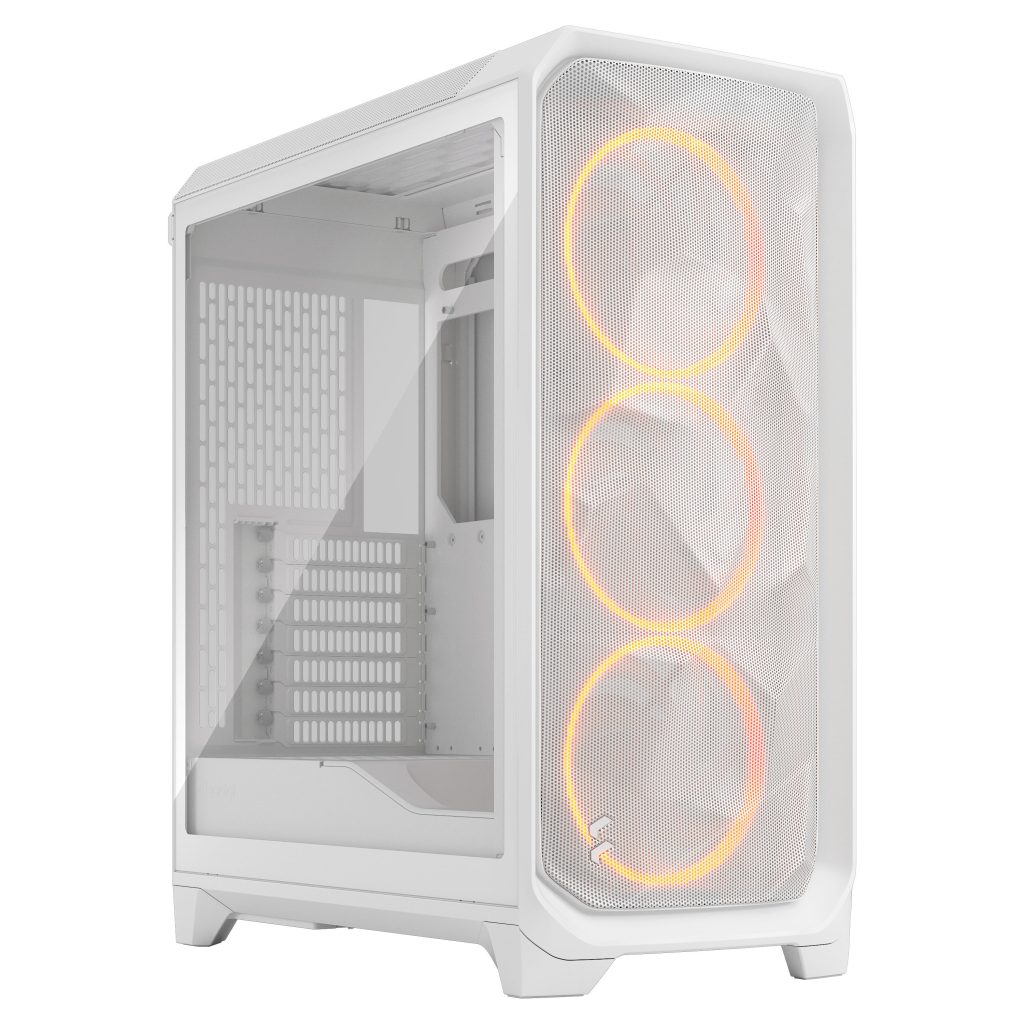 Fractal Design Meshify 3 RGB TG Clear PC Case, Midi-Tower, E-ATX - White