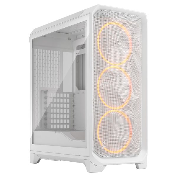 Fractal Design Meshify 3 RGB TG Clear PC Case, Midi-Tower, E-ATX – White