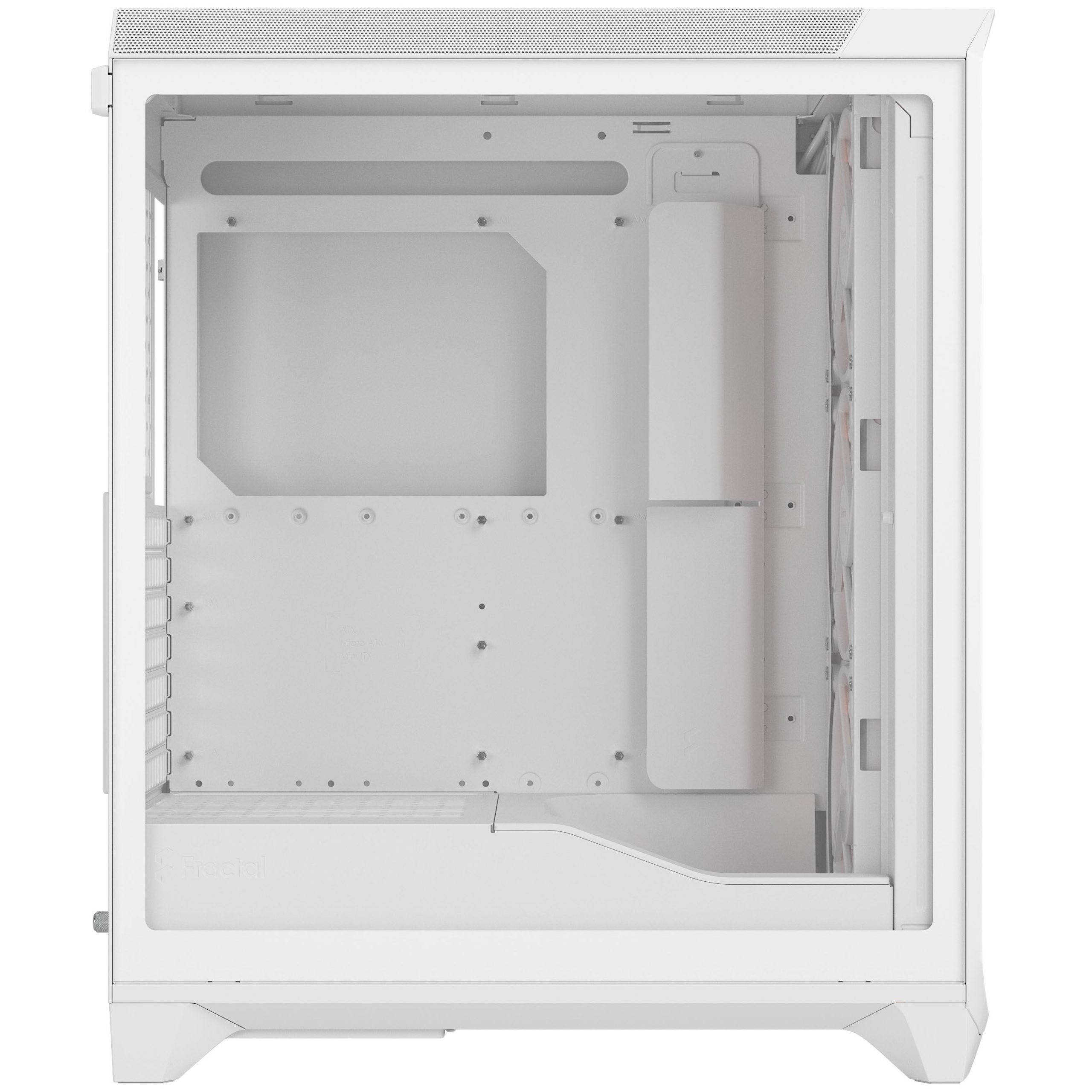 Fractal Design Meshify 3 RGB TG Clear PC Case, Midi-Tower, E-ATX - White
