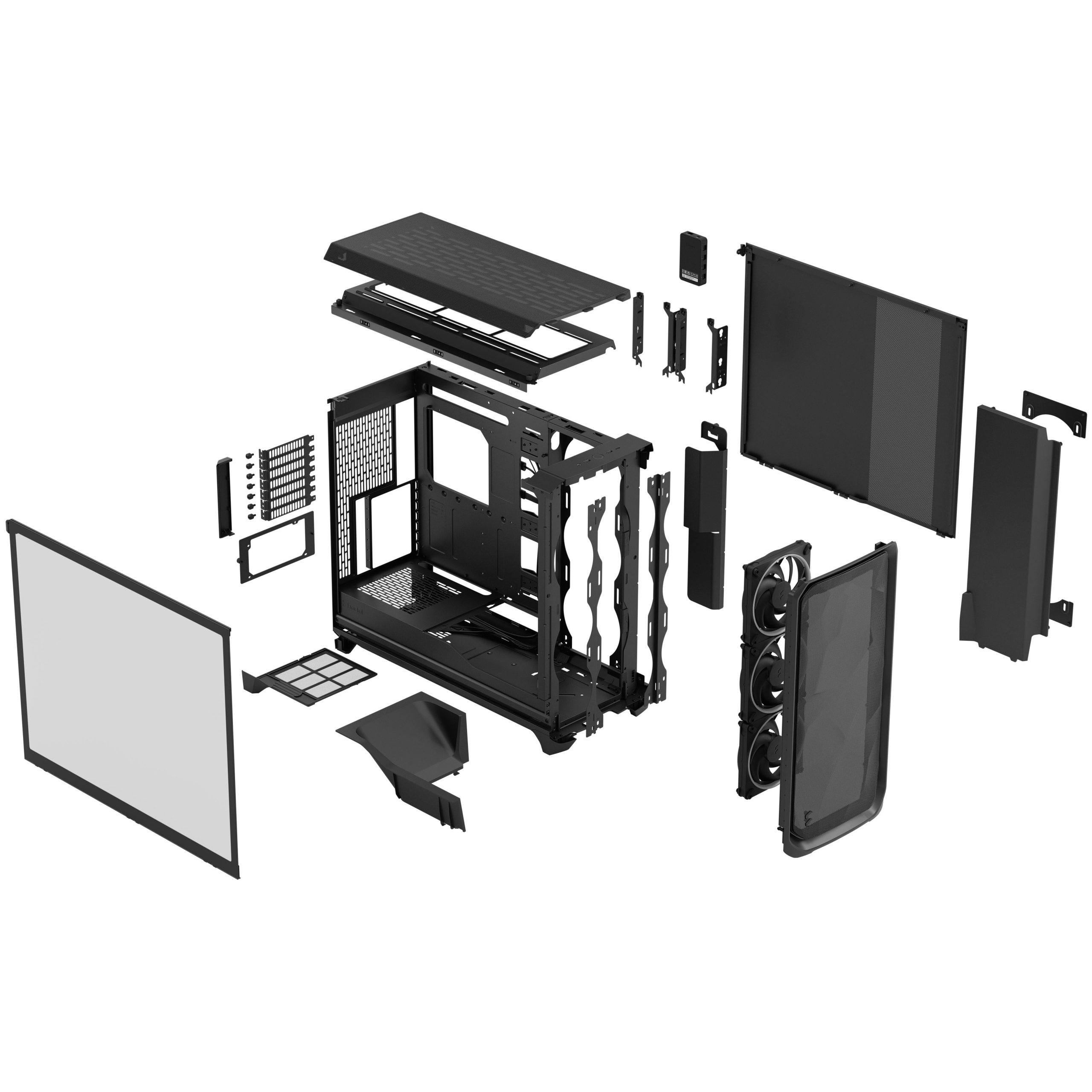 Fractal Design Meshify 3 XL Ambience Pro RGB PC Case - Full-Tower, E-ATX, Tempered Glass - Black