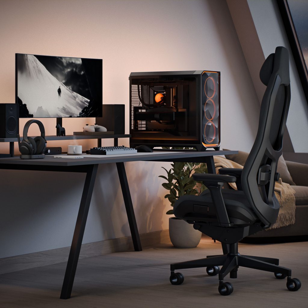 Fractal Design Meshify 3 XL Ambience Pro RGB PC Case - Full-Tower, E-ATX, Tempered Glass - Black