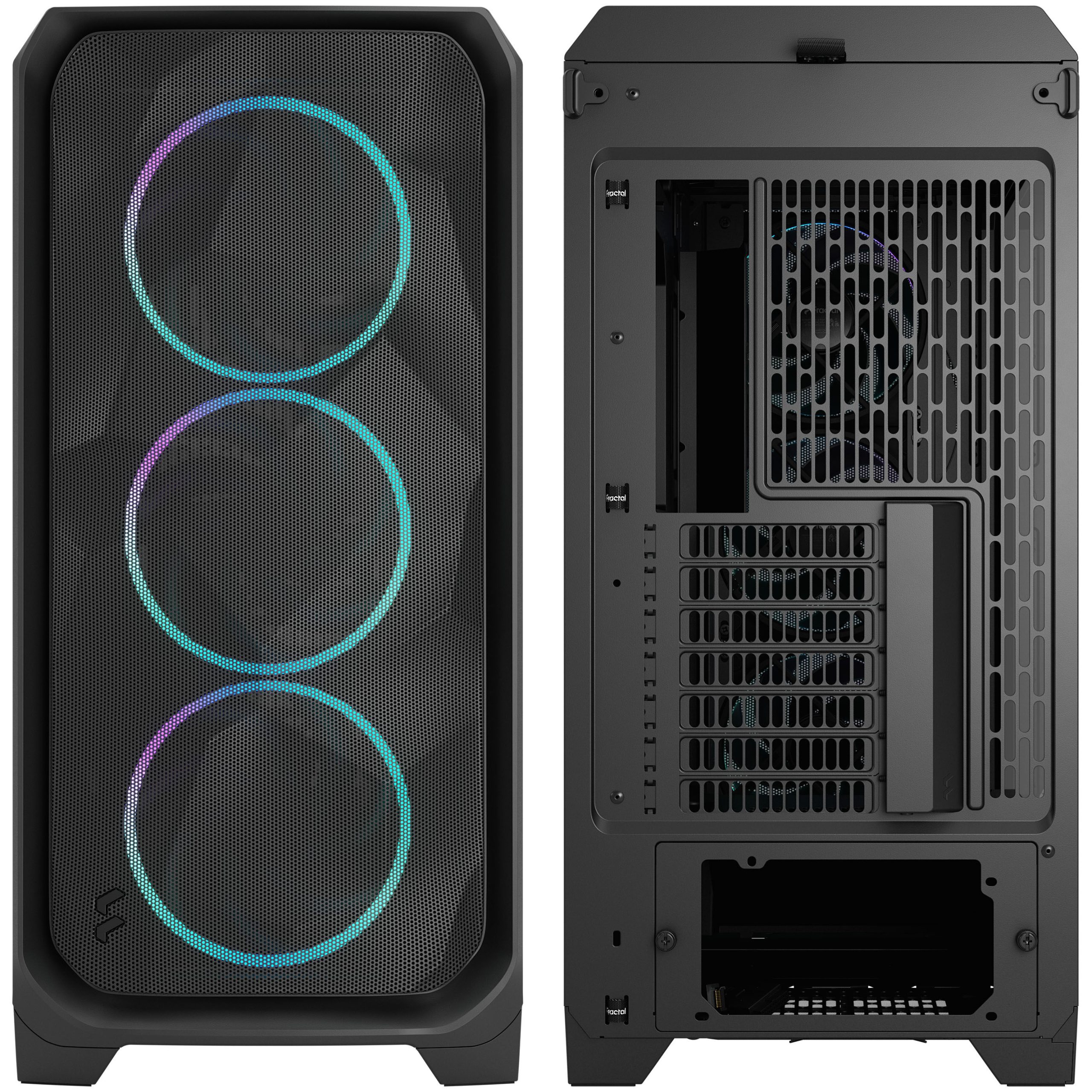 Fractal Design Meshify 3 XL RGB TG PC Case - Full-Tower, E-ATX, Tempered Glass - Black