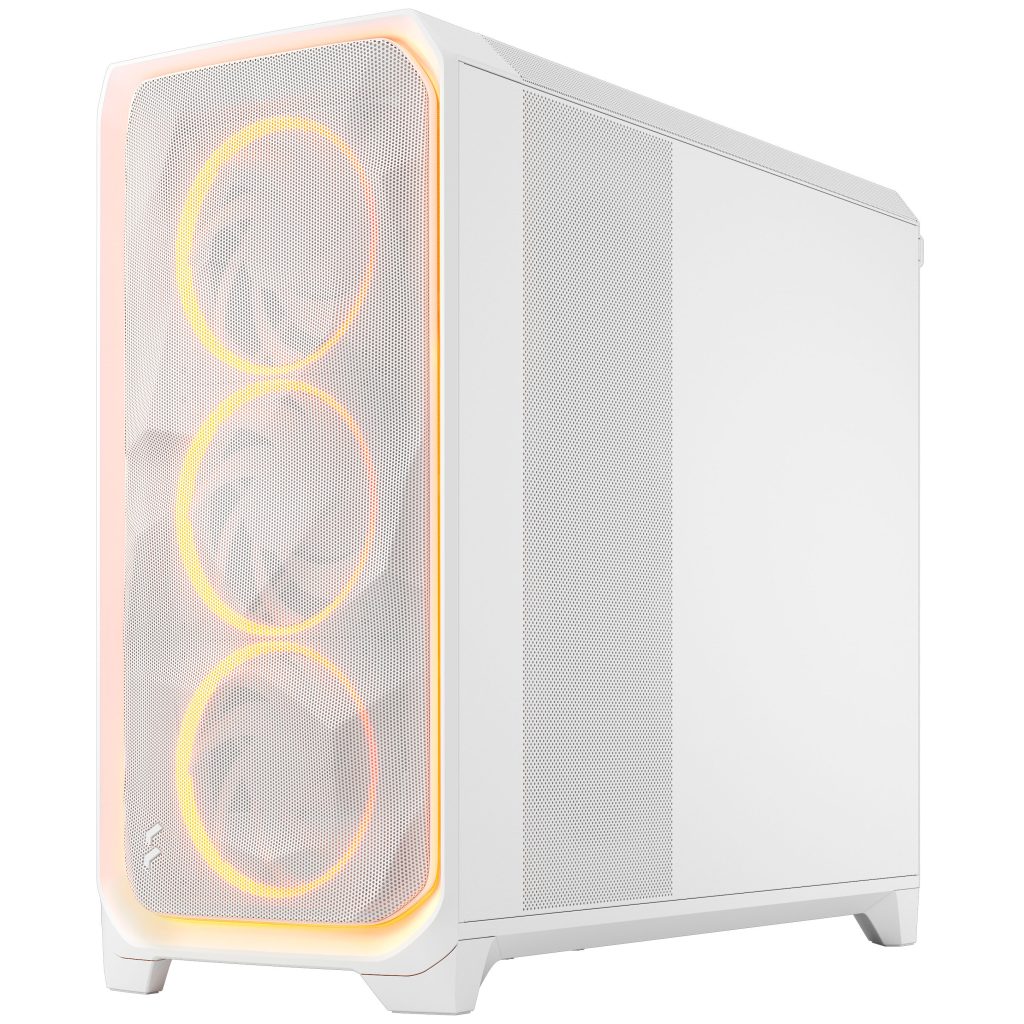 Fractal Design Meshify 3 XL Ambience Pro RGB PC Case - Full-Tower, E-ATX, Tempered Glass - White