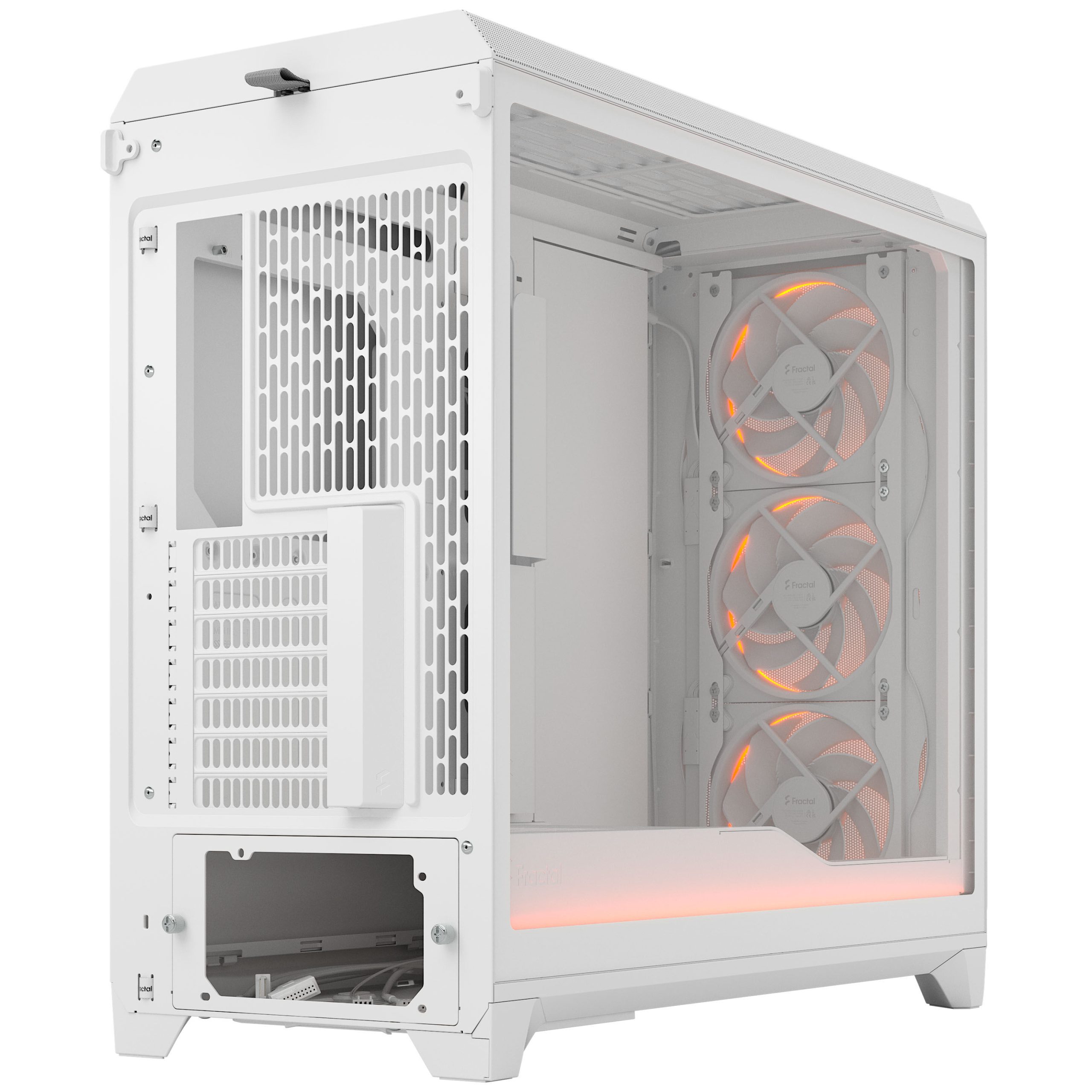 Fractal Design Meshify 3 XL Ambience Pro RGB PC Case - Full-Tower, E-ATX, Tempered Glass - White