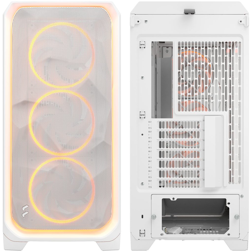 Fractal Design Meshify 3 XL Ambience Pro RGB PC Case - Full-Tower, E-ATX, Tempered Glass - White
