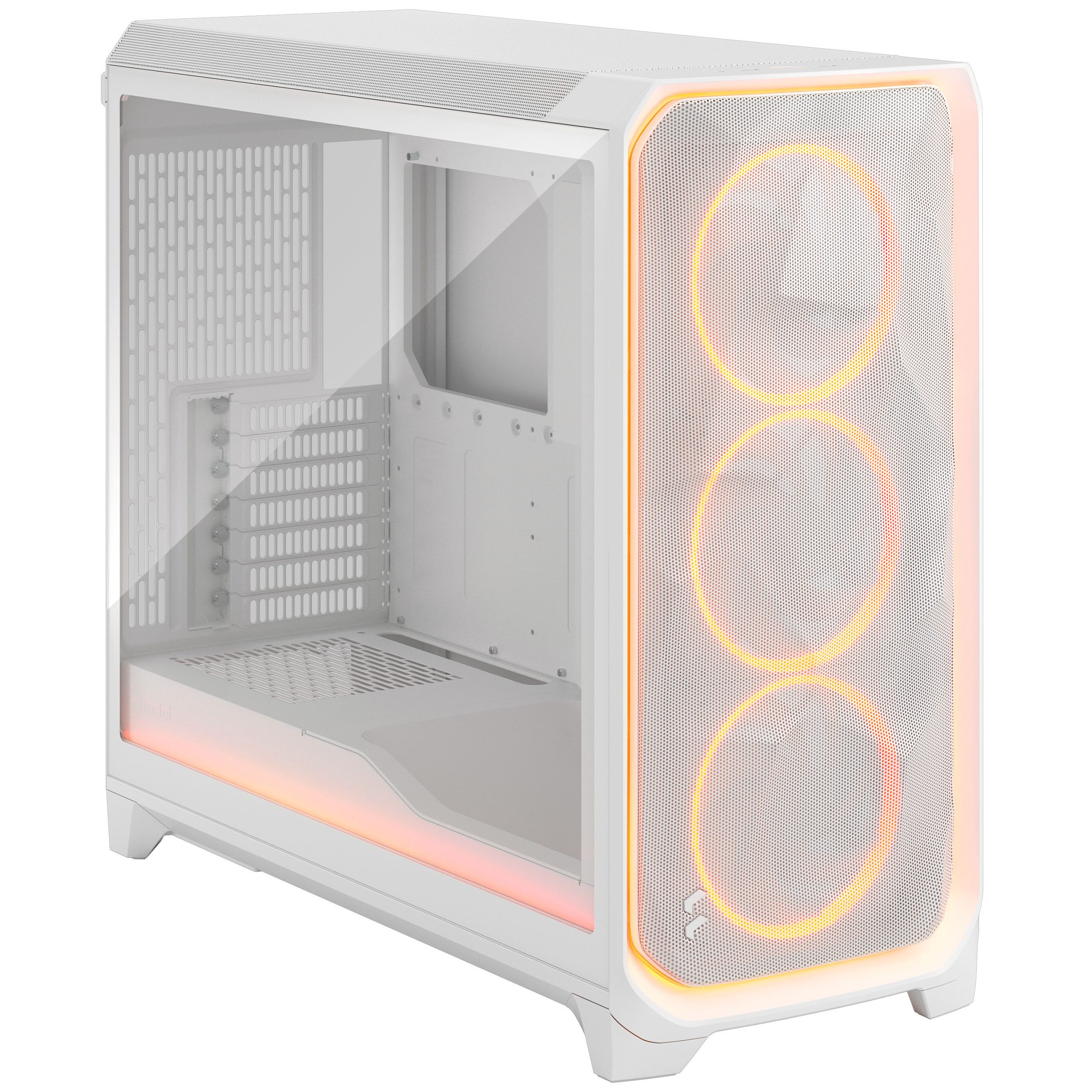 Fractal Design Meshify 3 XL Ambience Pro RGB PC Case - Full-Tower, E-ATX, Tempered Glass - White