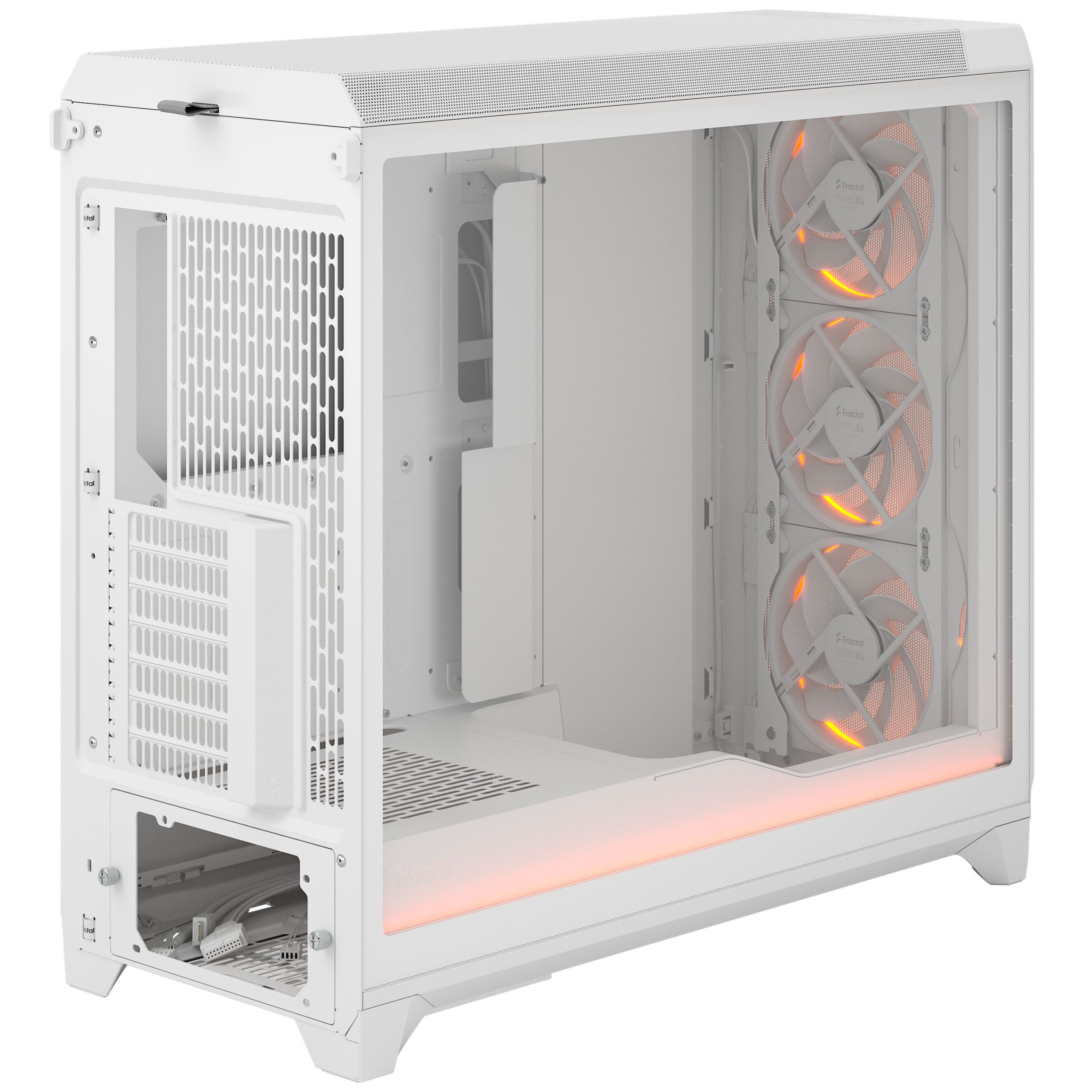 Fractal Design Meshify 3 XL Ambience Pro RGB PC Case - Full-Tower, E-ATX, Tempered Glass - White
