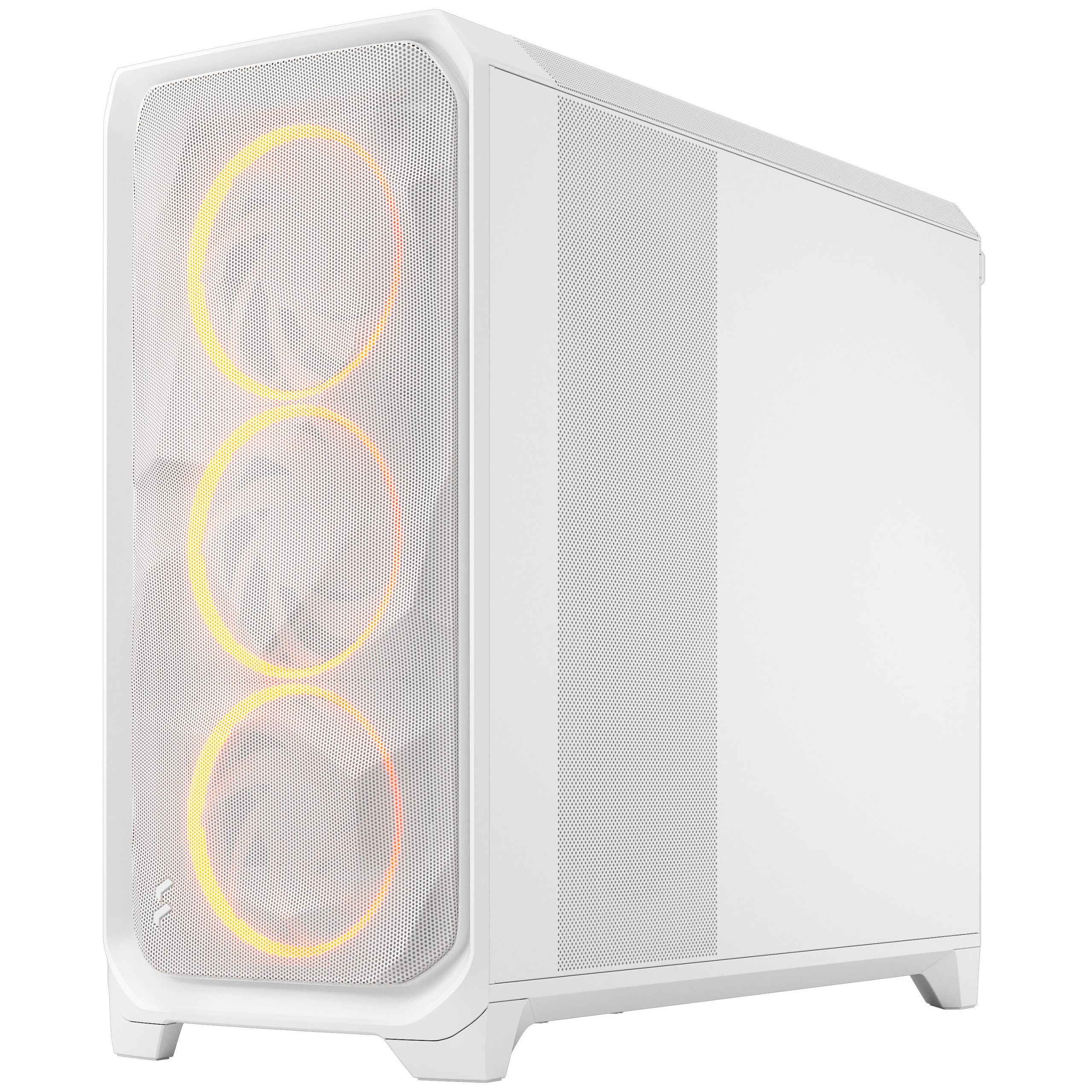 Fractal Design Meshify 3 XL RGB TG PC Case - Full-Tower, E-ATX, Tempered Glass - White