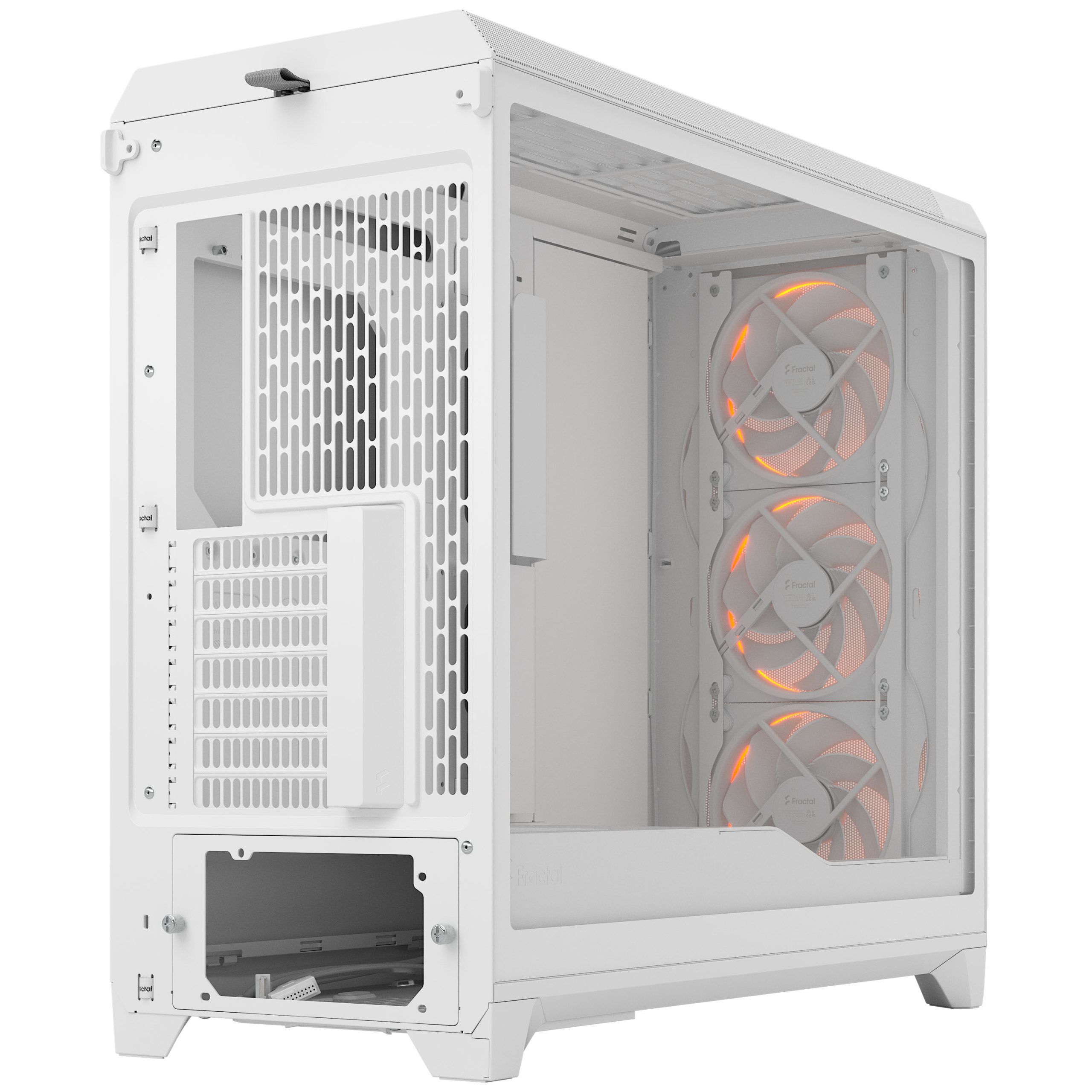 Fractal Design Meshify 3 XL RGB TG PC Case - Full-Tower, E-ATX, Tempered Glass - White