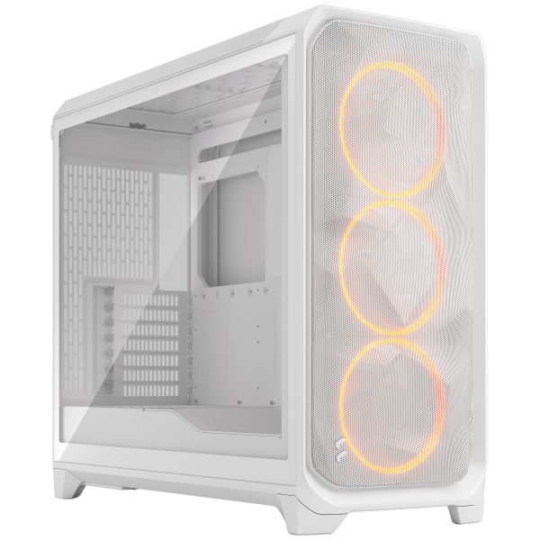 Fractal Design Meshify 3 XL RGB TG PC Case – Full-Tower, E-ATX, Tempered Glass – White