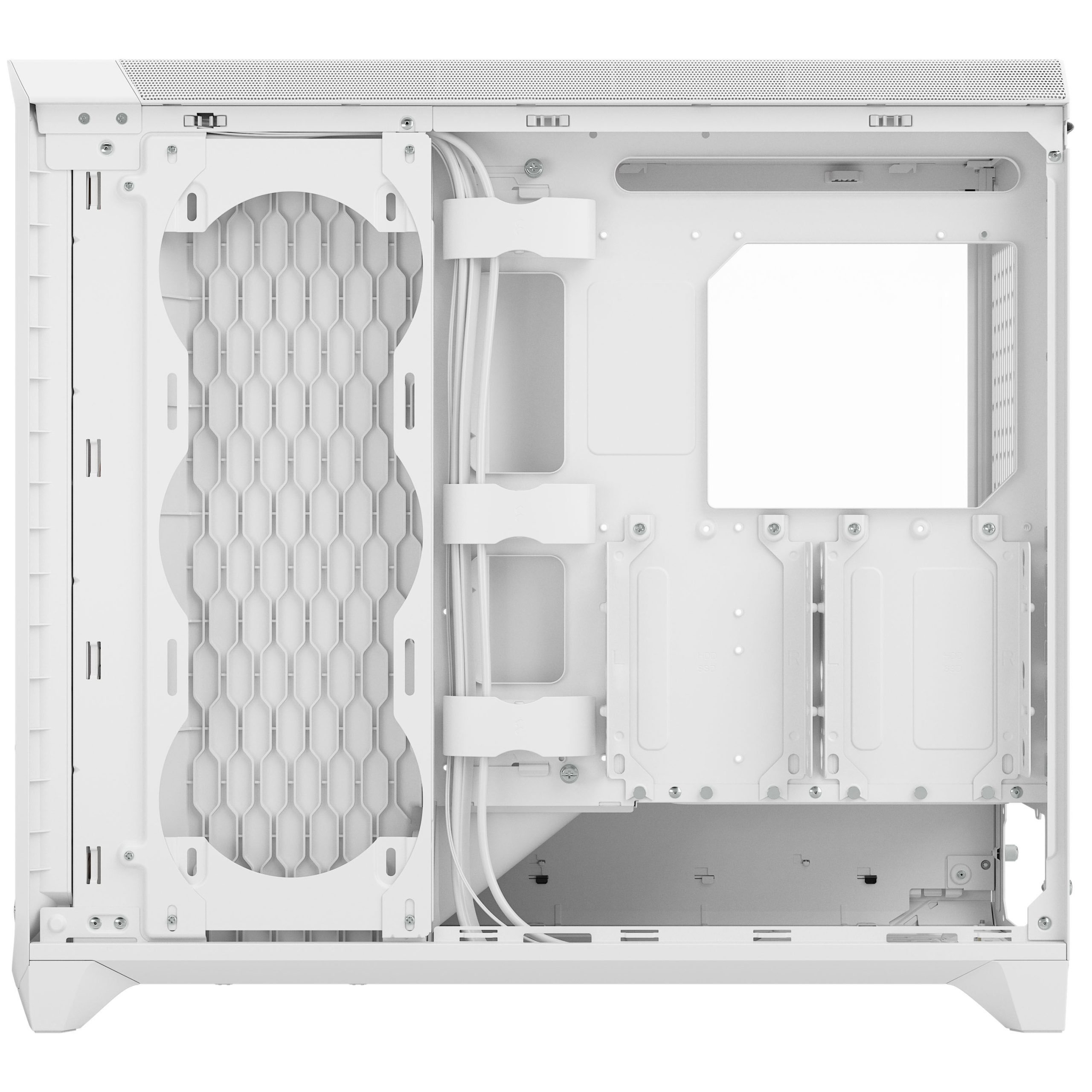Fractal Design Meshify 3 XL RGB TG PC Case - Full-Tower, E-ATX, Tempered Glass - White
