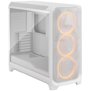 Fractal Design Meshify 3 XL RGB TG PC Case - Full-Tower, E-ATX, Tempered Glass - White
