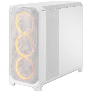 Fractal Design Meshify 3 XL RGB TG PC Case - Full-Tower, E-ATX, Tempered Glass - White
