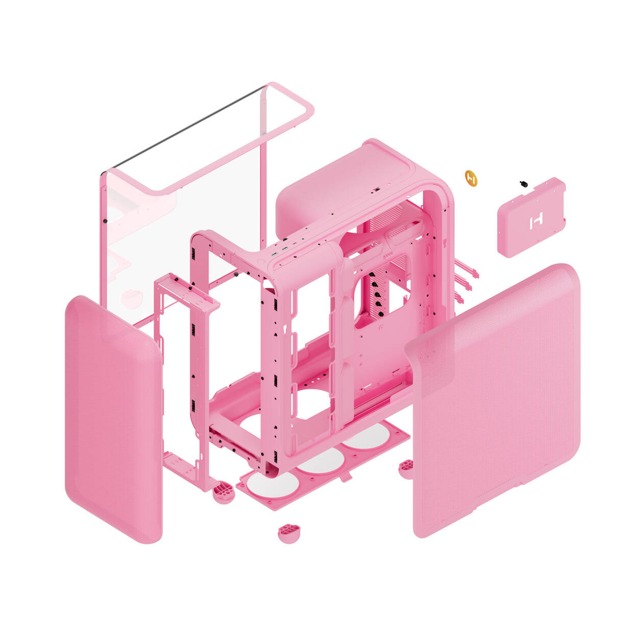 HYTE X50 Midi Tower - Strawberry Milk