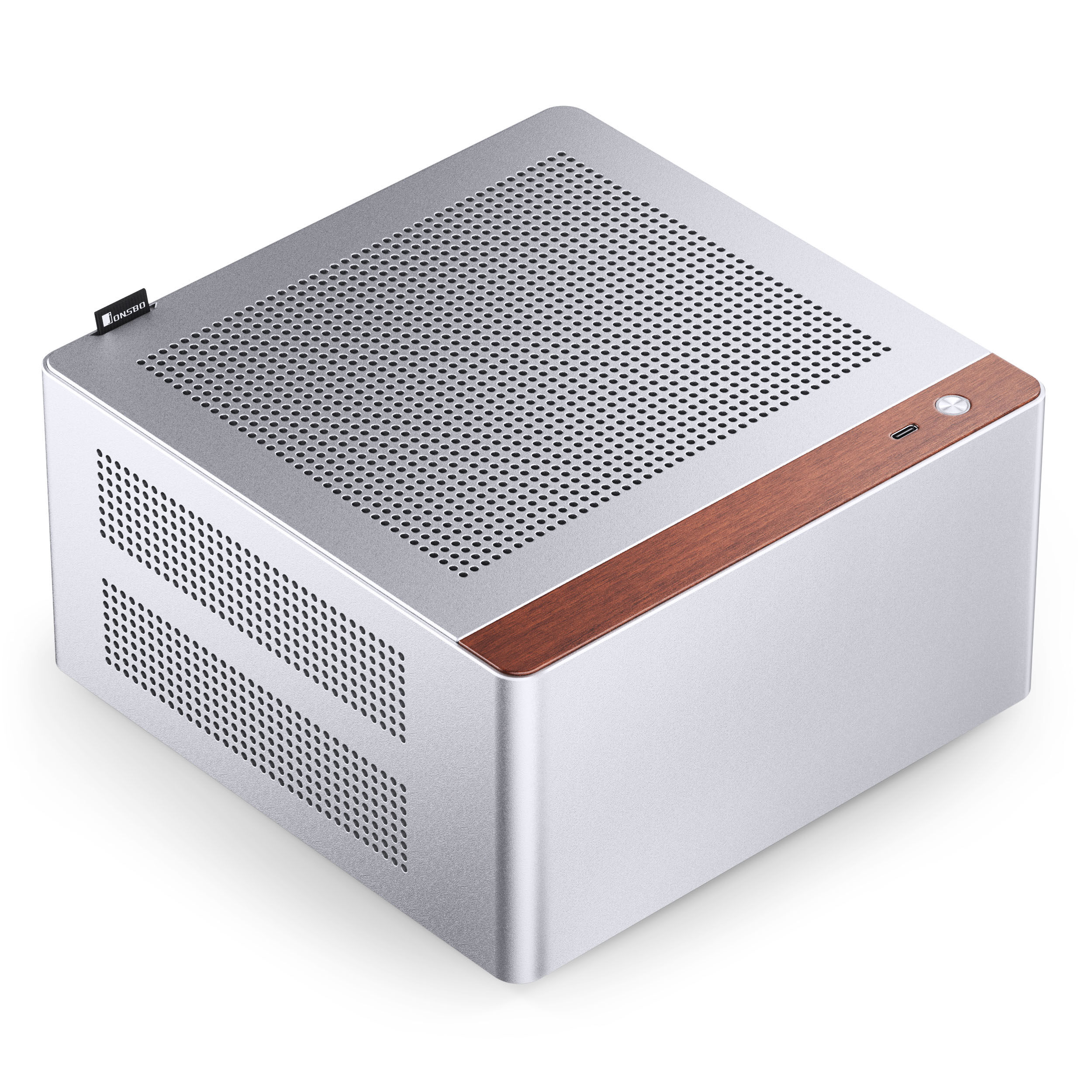 Jonsbo NV10 PC Case, Mini-ITX Case - Silver : image 1