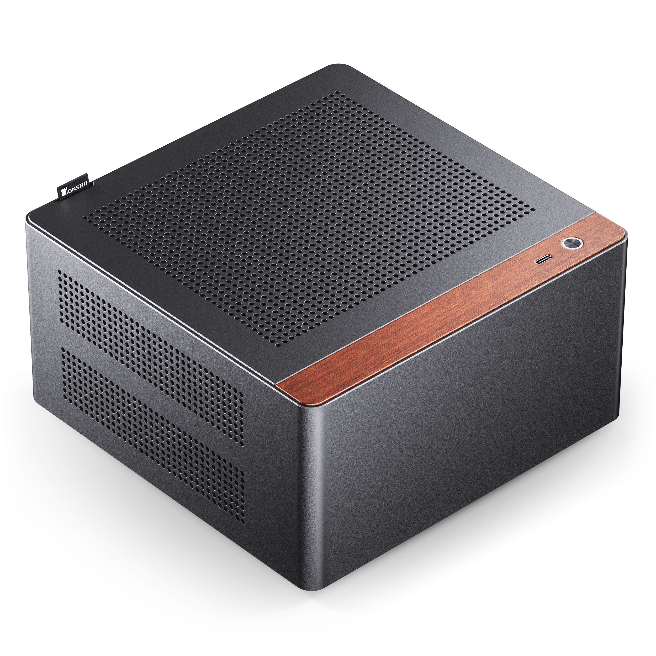 Jonsbo NV10 PC Case, Mini-ITX Case - Black