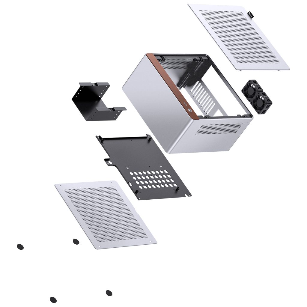 Jonsbo N10 PC case, mini-tower, mini-ITX - silver