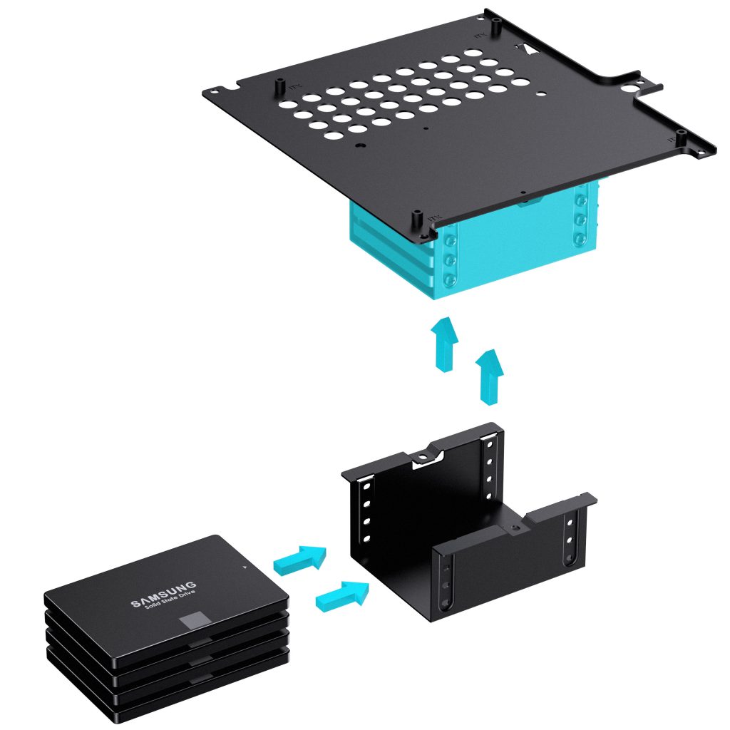Jonsbo N10 PC Case, Mini-Tower, Mini-ITX - Black