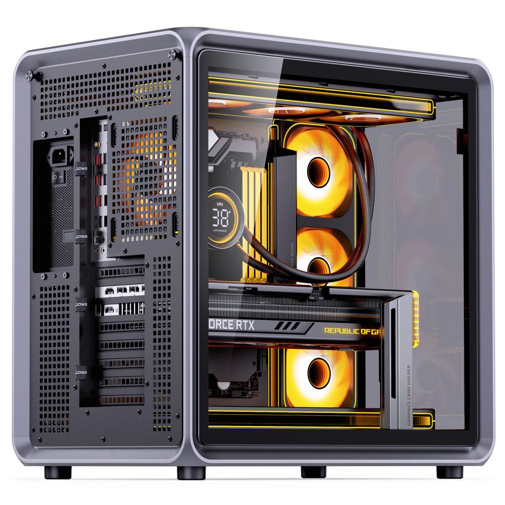 Jonsplus (Jonsbo) BO400 PC Case, Midi-Tower, ATX, Tempered Glass - Black