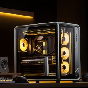 Jonsplus (Jonsbo) BO400 PC Case, Midi-Tower, ATX, Tempered Glass - Black