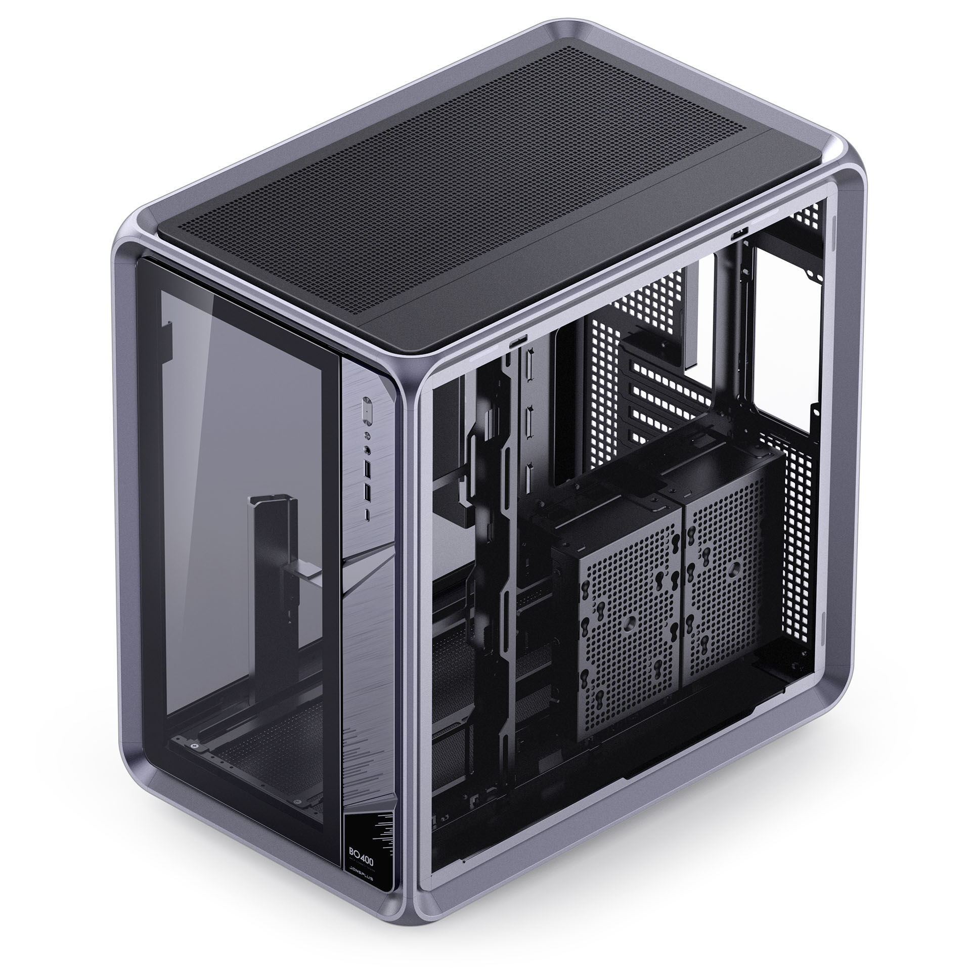 Jonsplus (Jonsbo) BO400 PC Case, Midi-Tower, ATX, Tempered Glass - Black