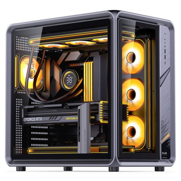 Jonsplus (Jonsbo) BO400 PC Case, Midi-Tower, ATX, Tempered Glass – Black