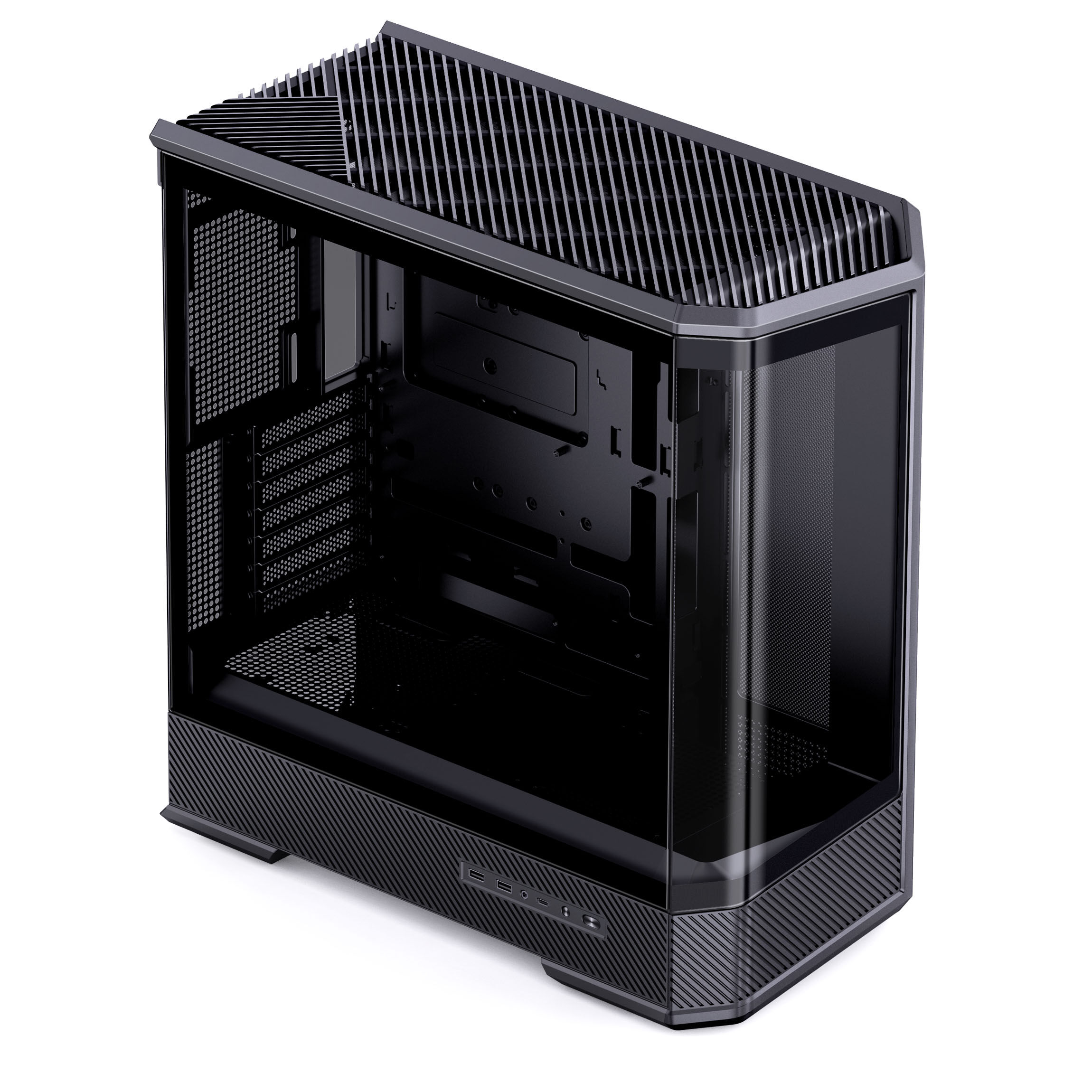 Jonsplus (Jonsbo) D400 PC Case, Midi Tower, ATX, Tempered Glass - Black