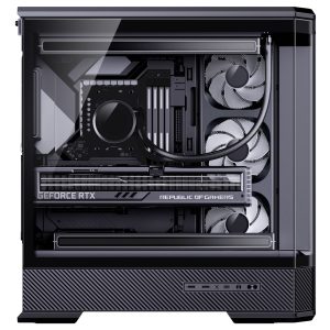 Jonsplus (Jonsbo) D400 PC Case, Midi Tower, ATX, Tempered Glass - Black
