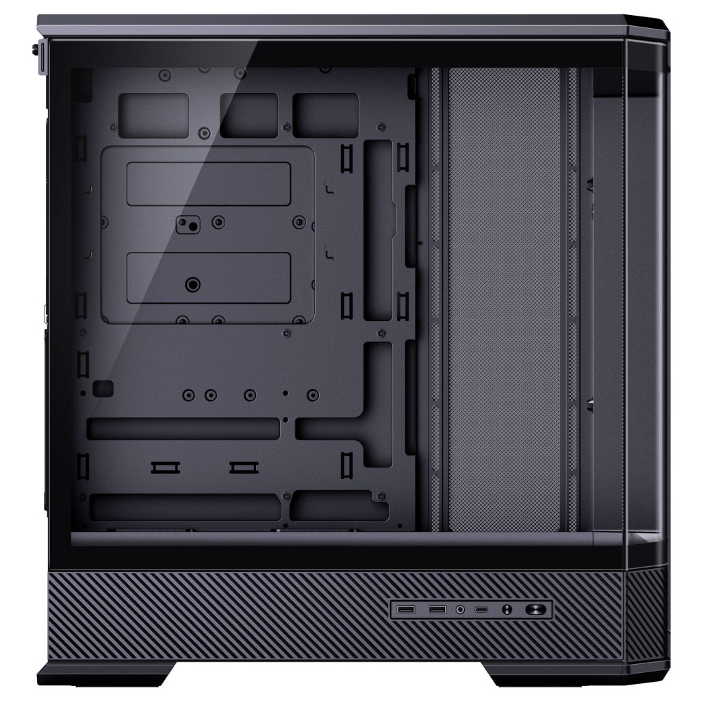 Jonsplus (Jonsbo) D400 PC Case, Midi Tower, ATX, Tempered Glass - Black