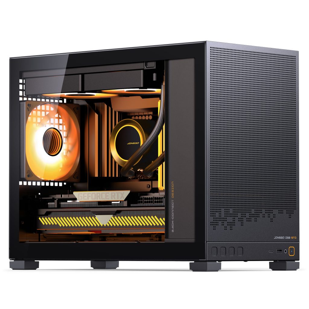 Jonsbo D32 STD Black PC case, mini case, mATX, tempered glass - black