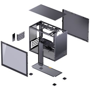 Jonsbo D32 STD Black PC case, mini case, mATX, tempered glass - black
