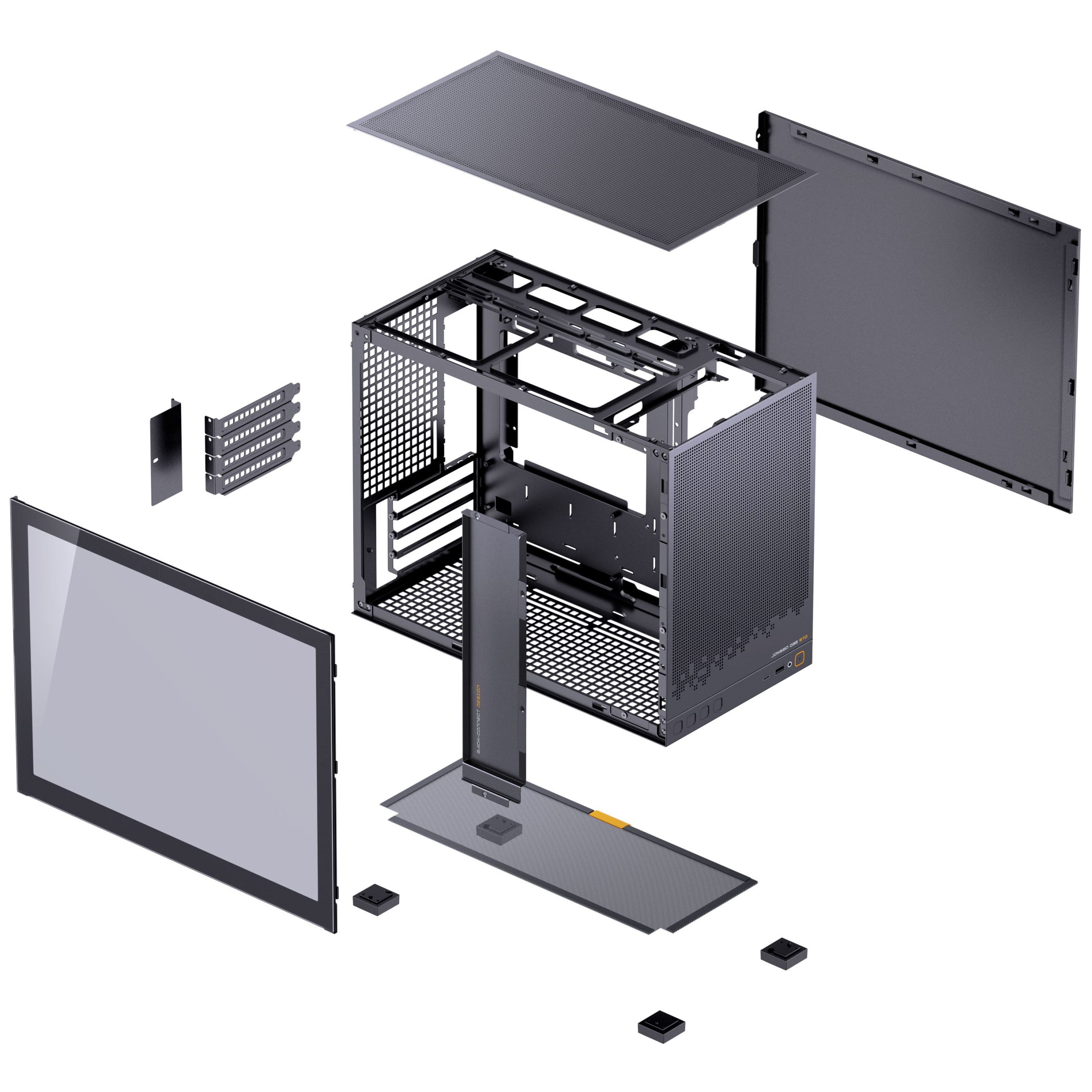 Jonsbo D32 STD Black PC case, mini case, mATX, tempered glass - black
