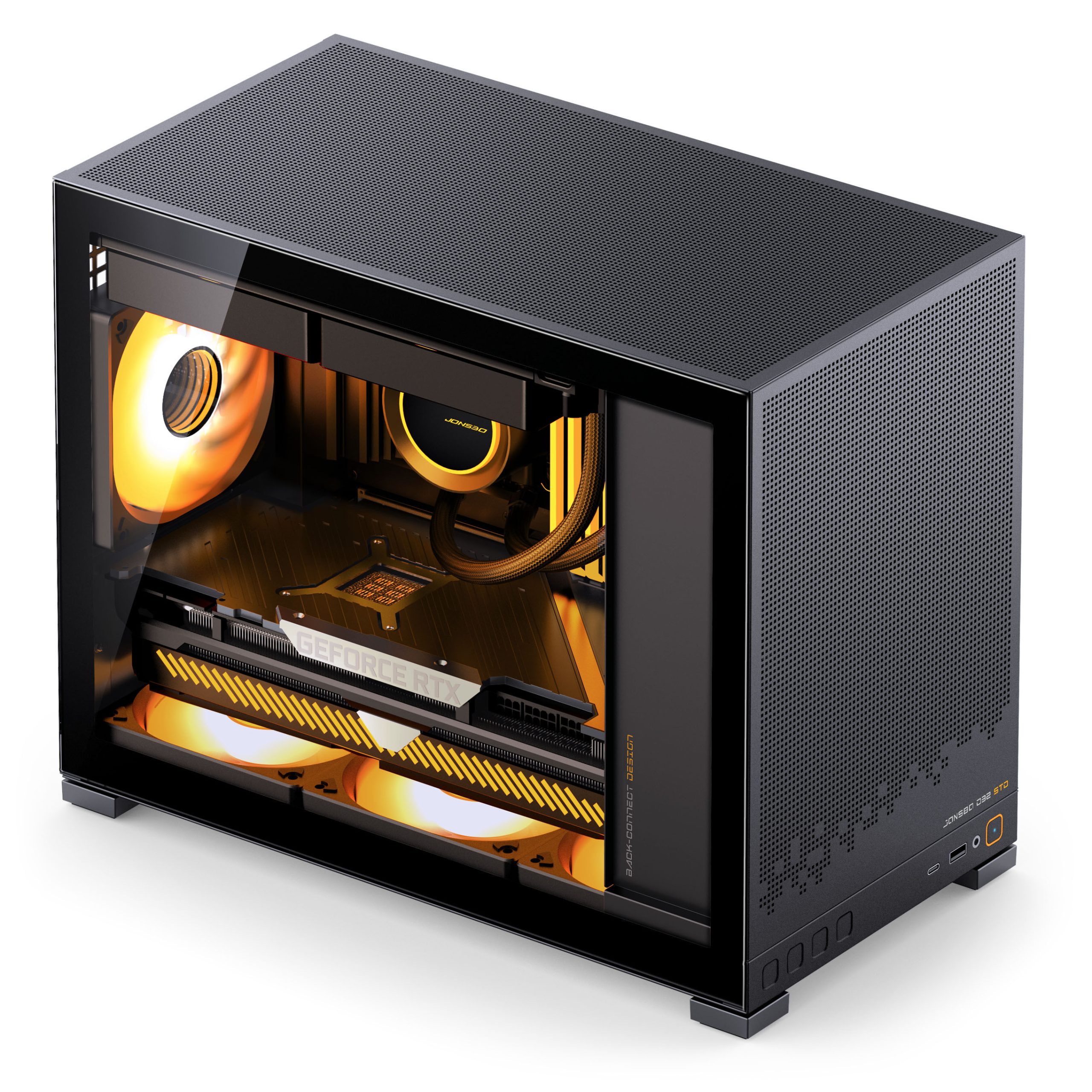 Jonsbo D32 STD Black PC case, mini case, mATX, tempered glass - black
