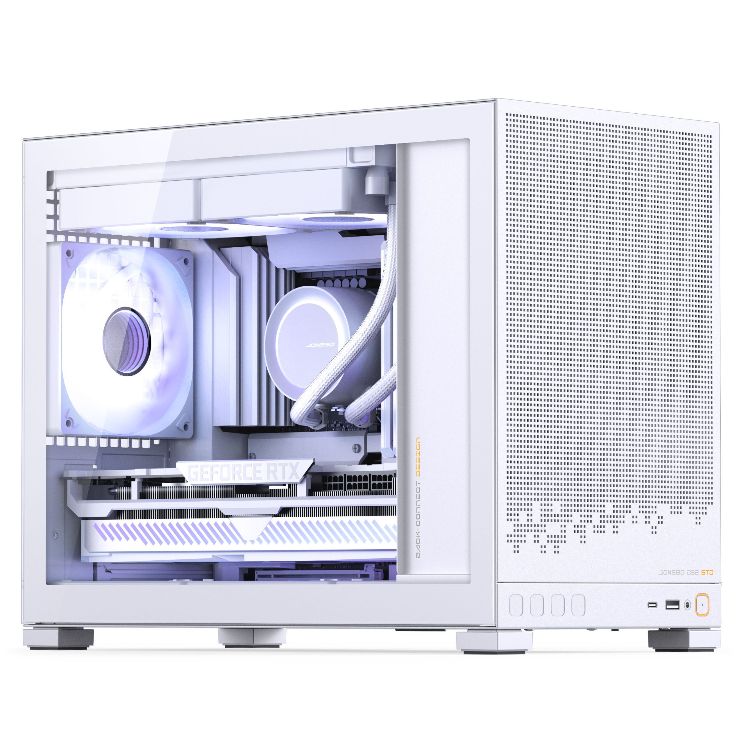 Jonsbo D32 STD White PC Case, Mini Case, mATX, Tempered Glass - White