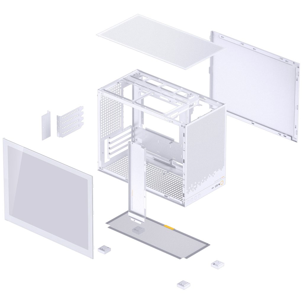 Jonsbo D32 STD White PC Case, Mini Case, mATX, Tempered Glass - White