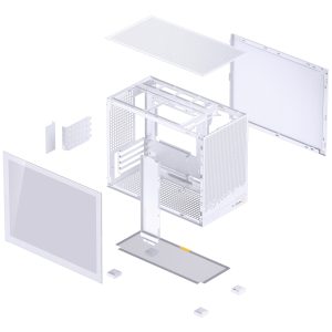 Jonsbo D32 STD White PC Case, Mini Case, mATX, Tempered Glass - White