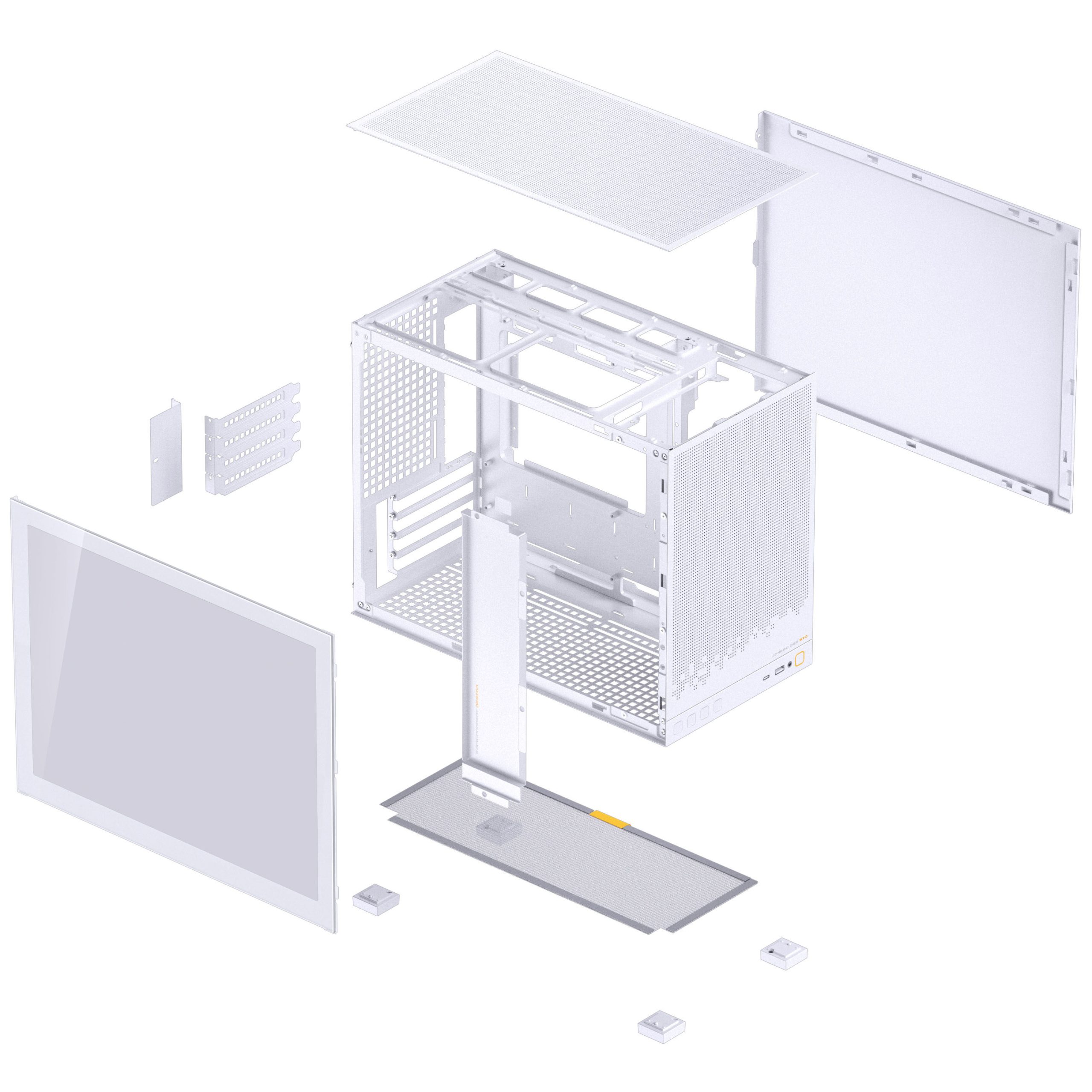 Jonsbo D32 STD White PC Case, Mini Case, mATX, Tempered Glass - White