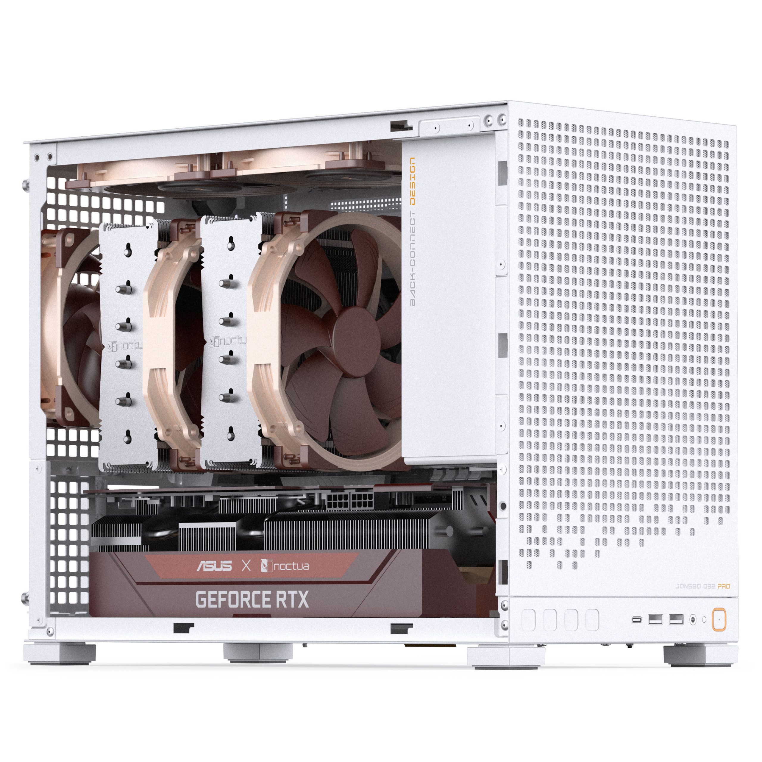 Jonsbo D32 PRO White PC Case, Mini Case, mATX, Tempered Glass - White