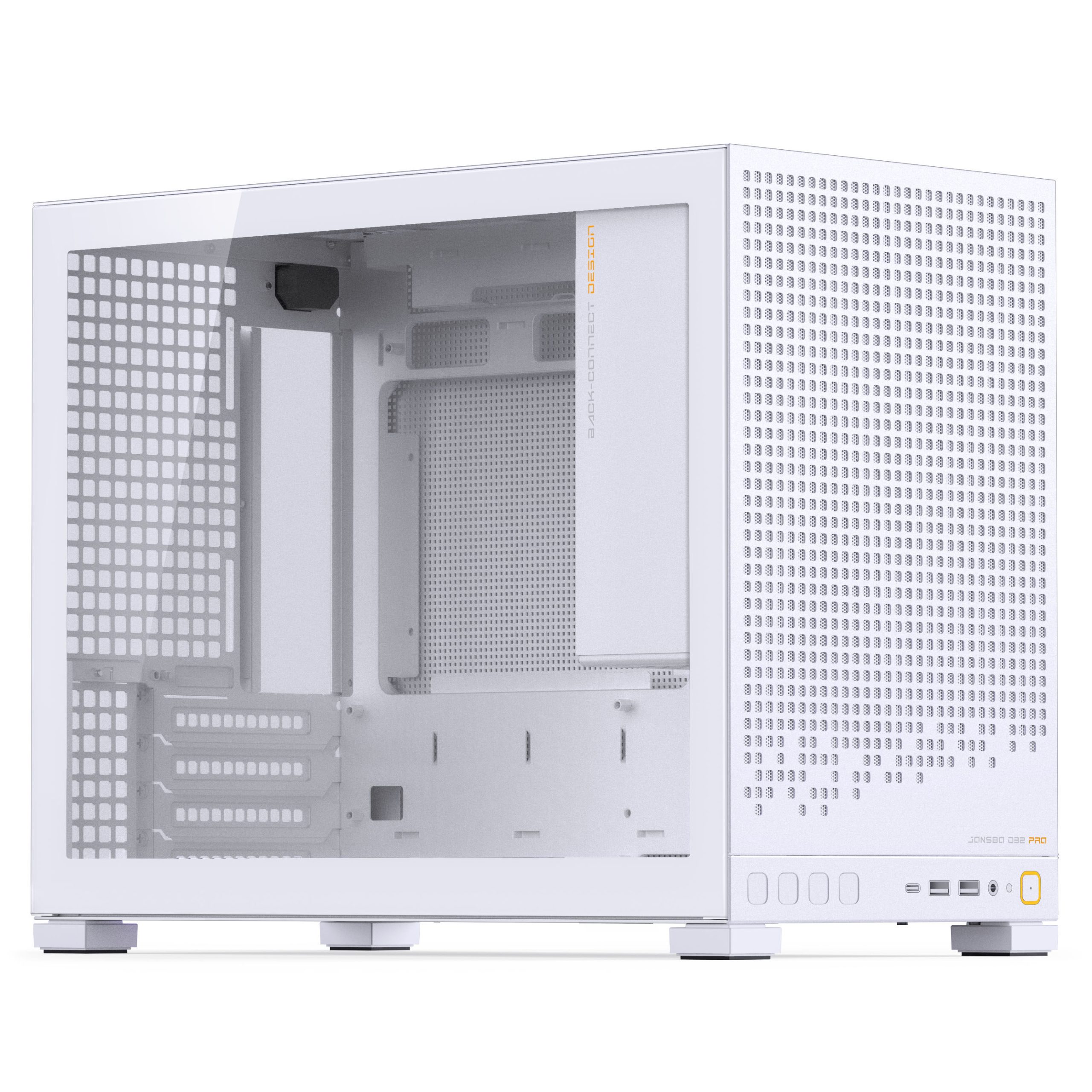 Jonsbo D32 PRO White PC Case, Mini Case, mATX, Tempered Glass - White