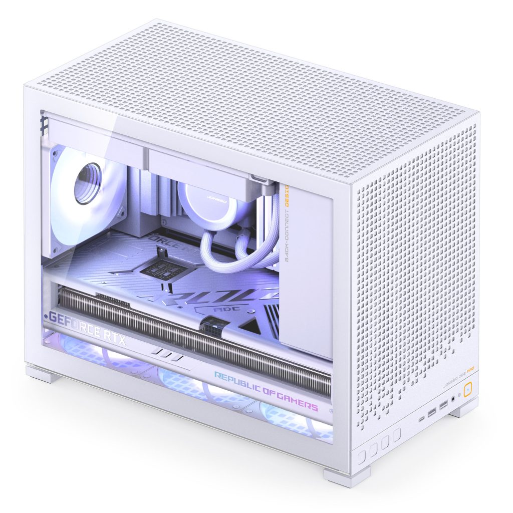 Jonsbo D32 PRO White PC Case, Mini Case, mATX, Tempered Glass - White
