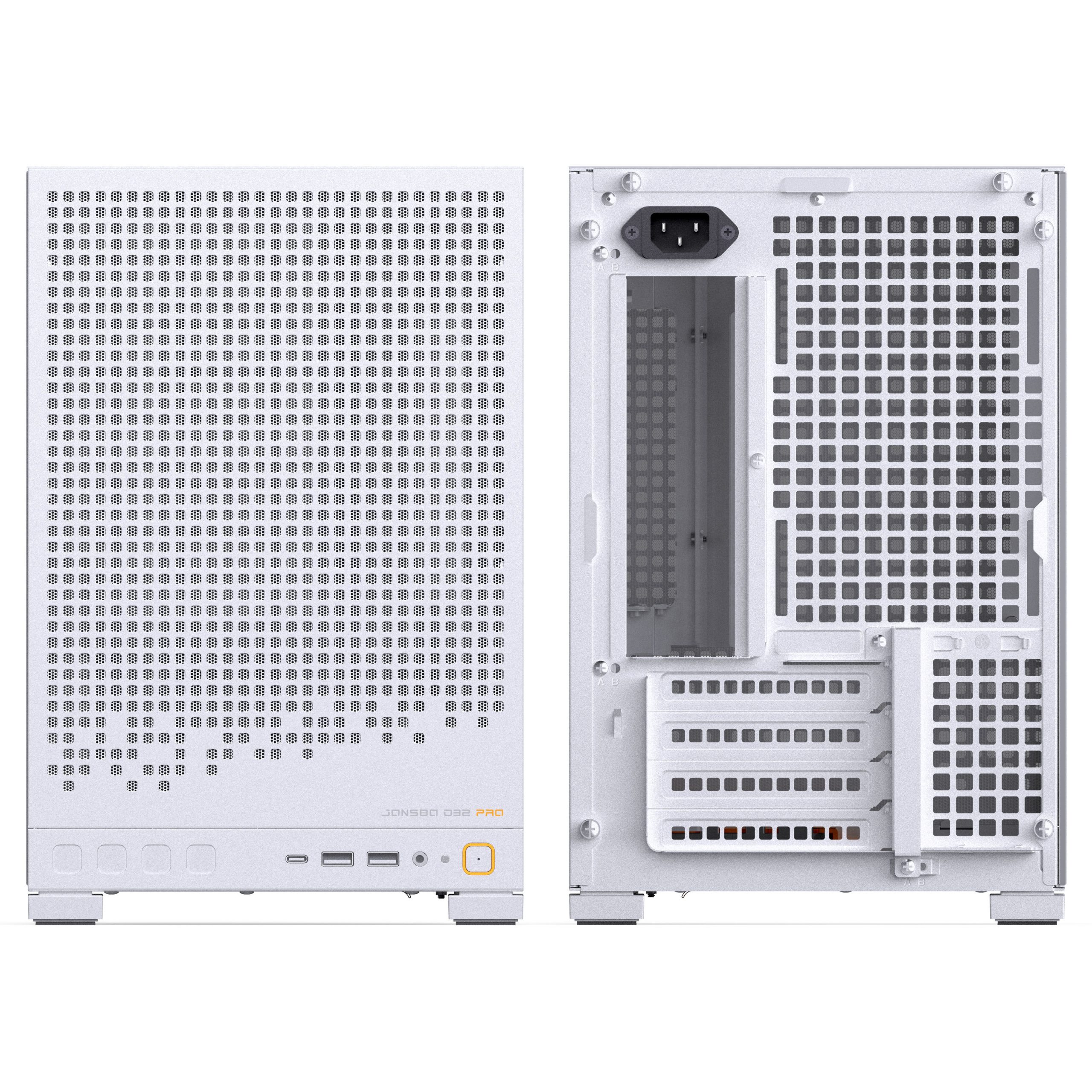 Jonsbo D32 PRO Mesh PC Case, Mini Case, mATX - White