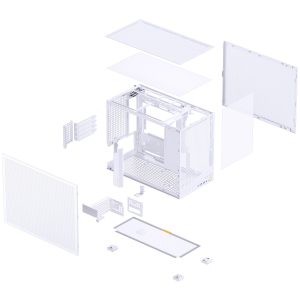 Jonsbo D32 PRO Mesh PC Case, Mini Case, mATX - White