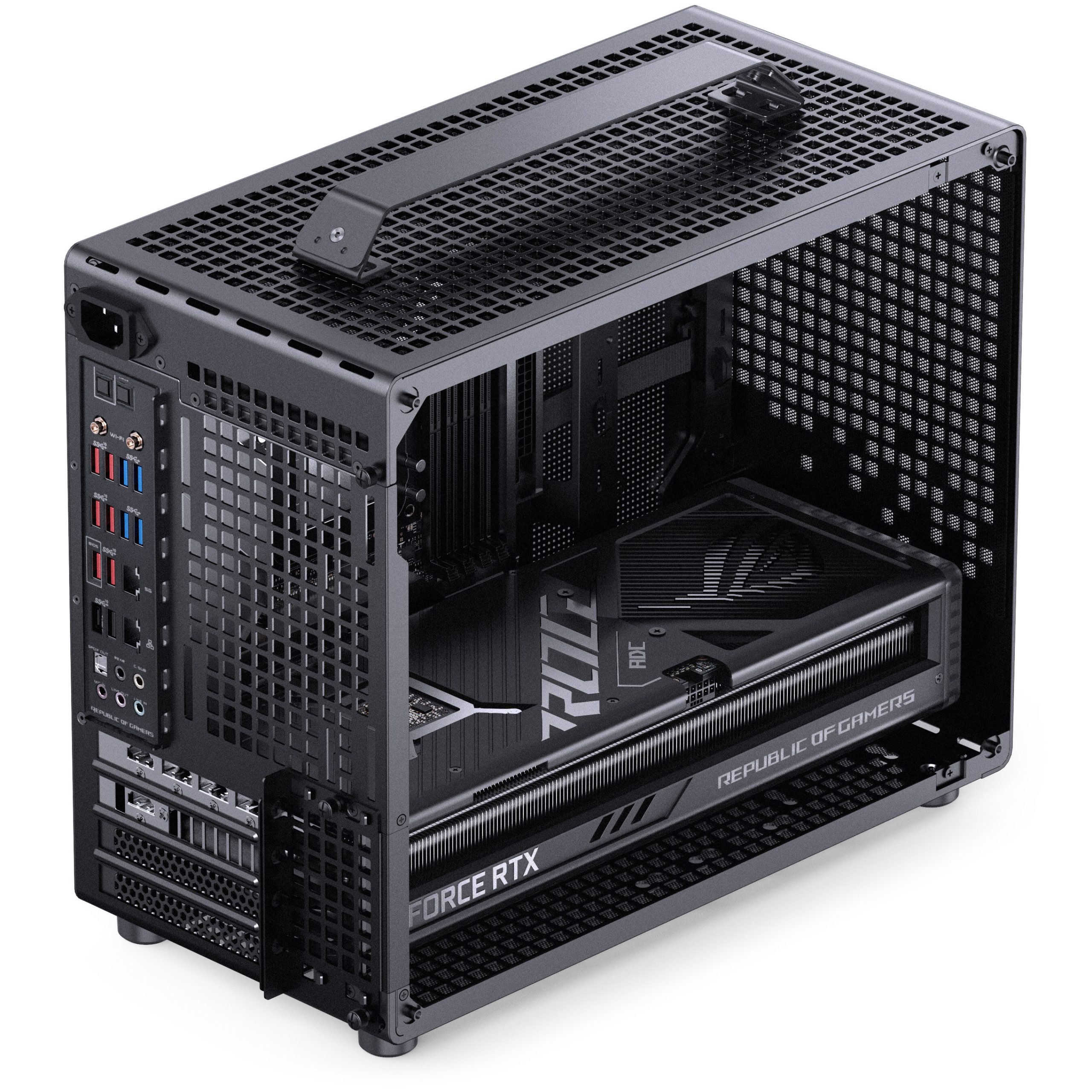Jonsplus (Jonsbo) Z20 Mesh PC Case, Mini Tower, Micro-ATX, with Carrying Handle - Black