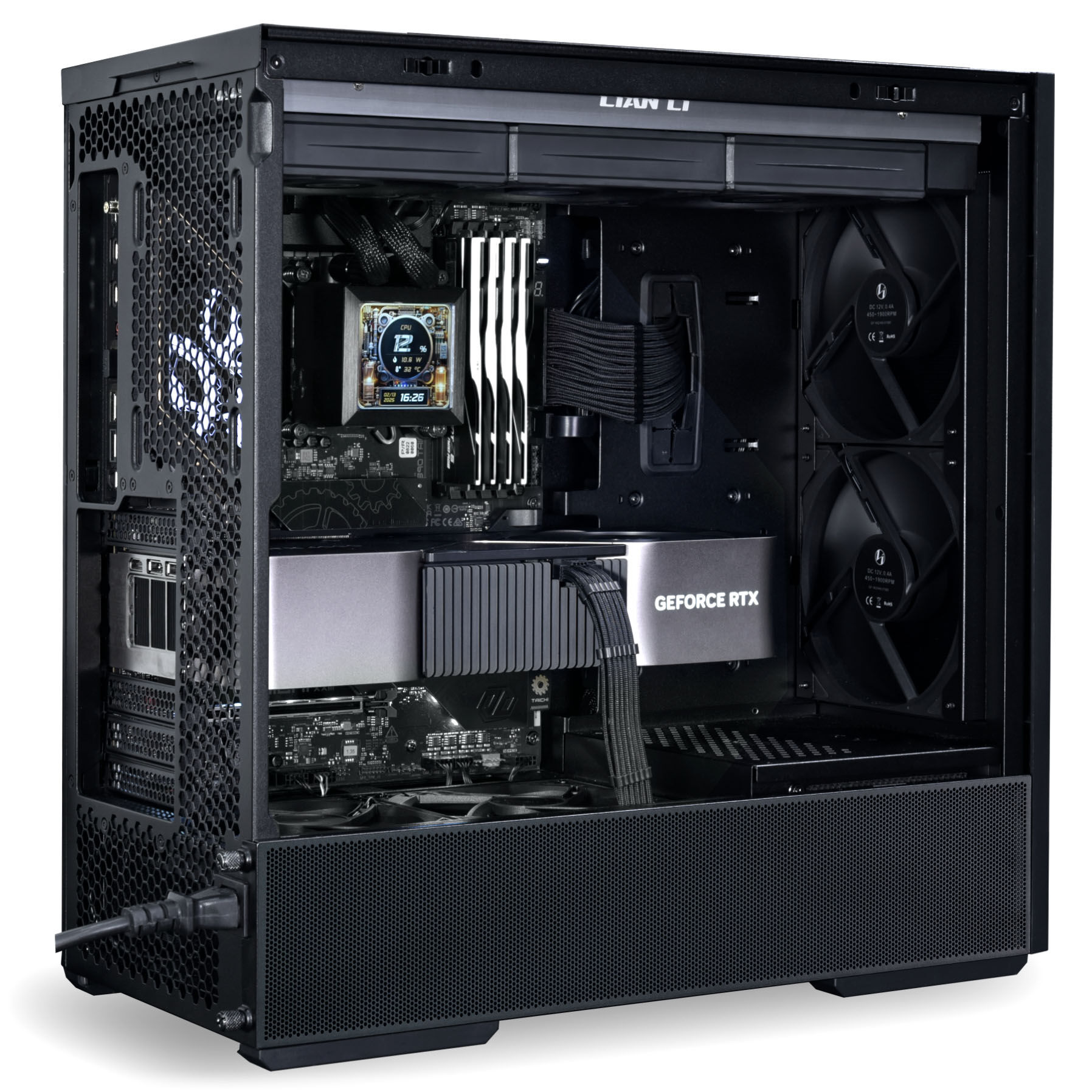 Lian Li LANCOOL 207 Digital PC Case, Midi-Tower, ATX, Tempered Glass - Black
